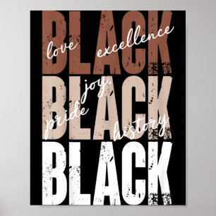 Schwarze Liebe Exzellenz Freude Stolz Schwarze Ges Poster