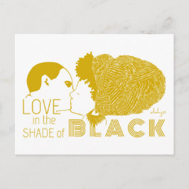 SCHWARZE LIEBE IN GOLD POSTKARTE