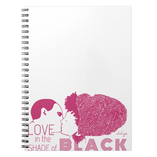 SCHWARZE LIEBE IN PINK NOTIZBLOCK (Vorderseite)