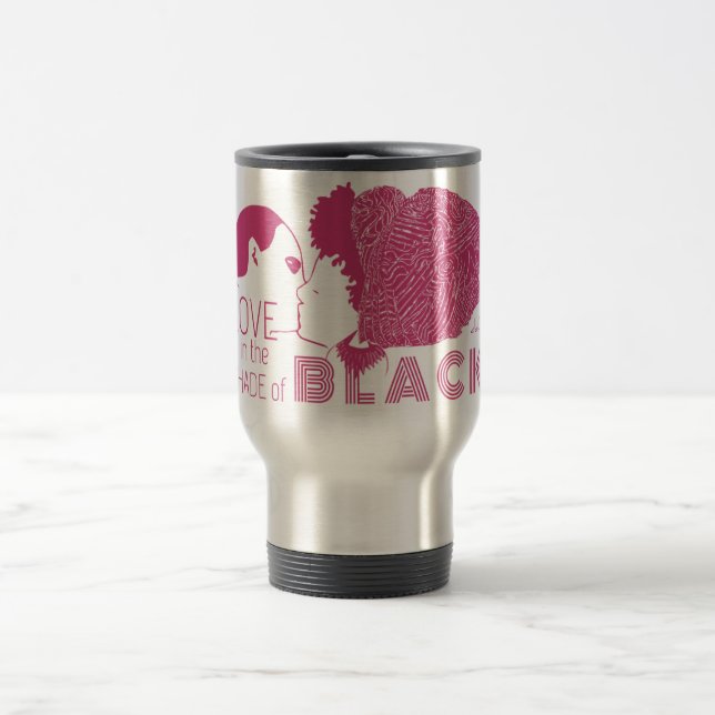 SCHWARZE LIEBE IN PINK REISEBECHER (Mittel)