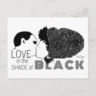 SCHWARZE LIEBE IN SCHWARZ POSTKARTE