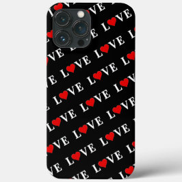 Schwarze LIEBE Moderne Elegante Case-Mate iPhone Hülle