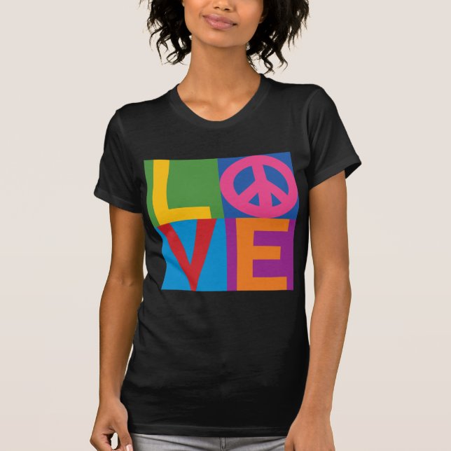 Schwarze LIEBE T-Shirt (Vorderseite)