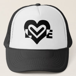 Schwarze Liebe Truckerkappe