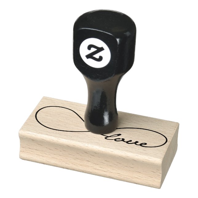 Schwarze Liebe Unendlichkeit Gummi Briefmarke Gummistempel (Stempel)