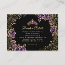 Schwarze Lila Goldene Tiara Rosen Quinceañera