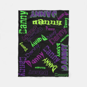 Schwarze Lila Linse Grüne Neon Blanket Namenskoll Fleecedecke