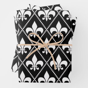 Schwarze Lilie Geschenkpapier Set