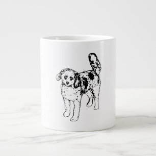 Schwarze Linien erhellen jeden Morgen Winterfreude Jumbo-Tasse