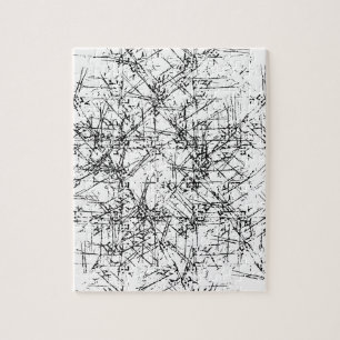 Schwarze Linien Puzzlespiel