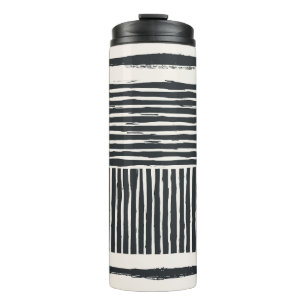 Schwarze Linien Thermosbecher