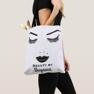 Schwarze Lippen Make-up Gesicht Augenbrauen Lippen Tasche