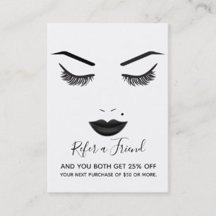 Schwarze Lippen Make-up Gesicht Wimpern Lippen Emp Visitenkarte