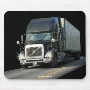 SCHWARZE LKW-LKW-TREIBER MOUSEPAD