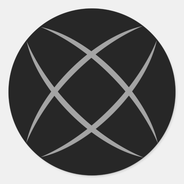 Schwarze Logo-Aufkleber Runder Aufkleber (Vorderseite)