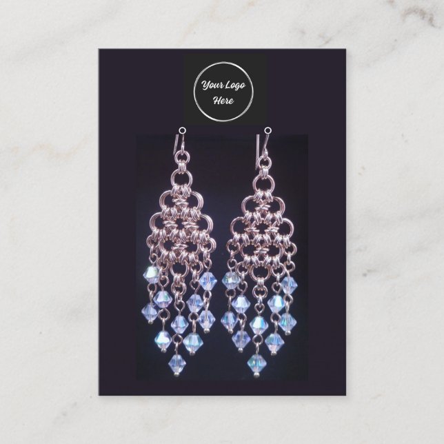 Schwarze Logo-Ohrensichtkarte Visitenkarte (Vorderseite)