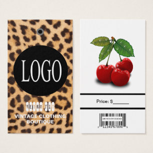 Schwarze Logos mit Barcode-Schmuck-Preisschildern 