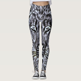 Schwarze Löwe Blacklight Trance Leggings