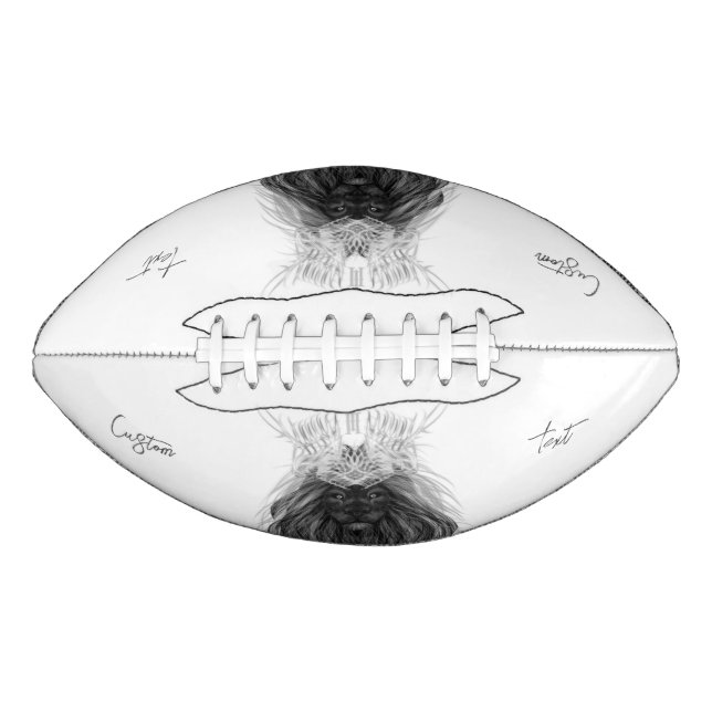 Schwarze Löwe mit Antlerkrone und Monogramm Football (Vorderseite)