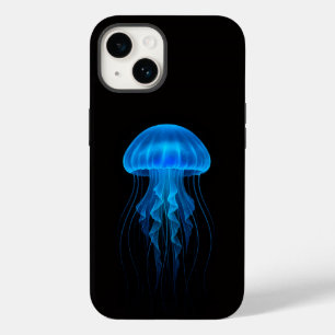 Schwarze Luxe-iPhone-14-Hülle Mate, Neonblaue Qual Case-Mate iPhone 14 Hülle