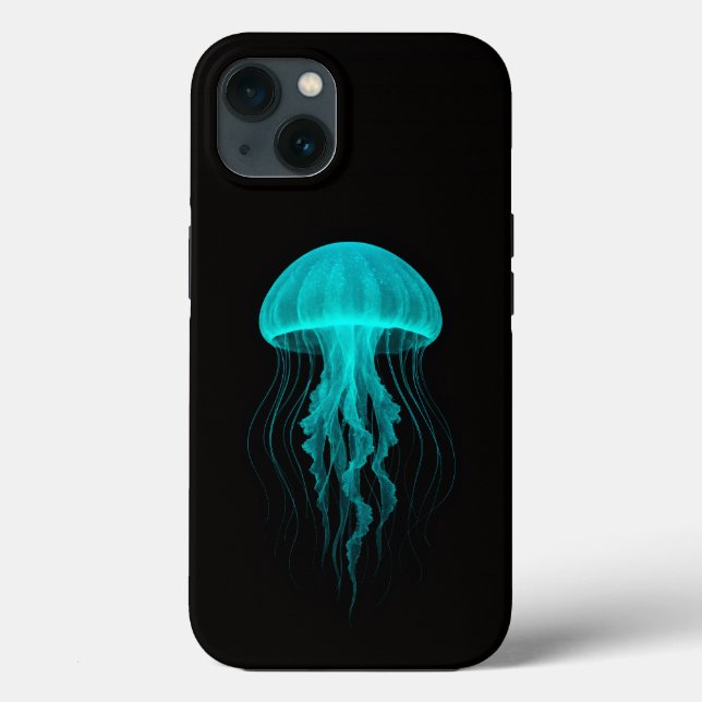 Schwarze Luxus-iPhone 13-Hülle mit leuchtenden Qua Case-Mate iPhone Hülle (Rückseite)
