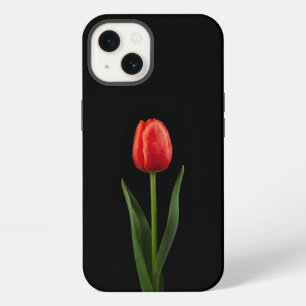 Schwarze Luxus-iPhone 13 in Rubinroter Tulpe iPhone Hülle