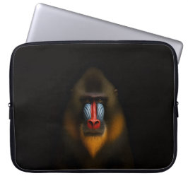 Schwarze Luxus-Laptop-Hülle, Mandrill-Affe Laptopschutzhülle