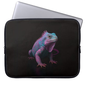 Schwarze Luxus-Laptop-Hülle, Tropischer Rosa Legua Laptopschutzhülle