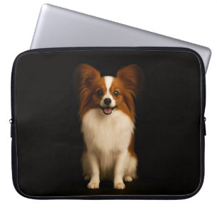 Schwarze Luxus-Laptoptasche mit Refined Papillon Laptopschutzhülle