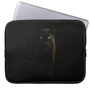 Schwarze Luxus-Laptoptasche, Schwarzer Panther Laptopschutzhülle