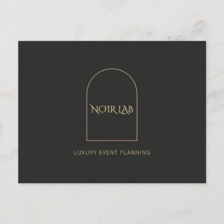 Schwarze Luxus-Moderne-Bogen-Geschäft-Geschenktasc Postkarte