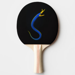 Schwarze Luxus-Ping-Pong-Schläger mit Blauem Band- Tischtennis Schläger