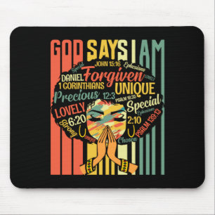 Schwarze Mädchen Gott sagt ich bin Schwarze Geschi Mousepad