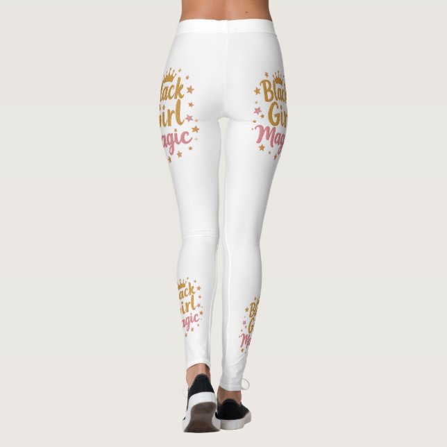Schwarze Mädchenzauberei Monat schwarze Geschichte Leggings (Rückseite)