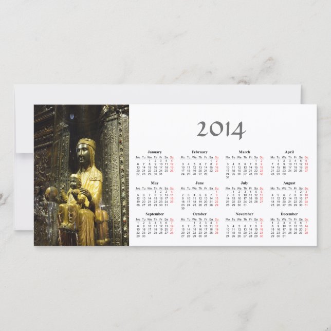 Schwarze Madonna 2014 Kalender Fotokarte (Vorderseite)