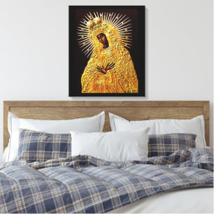 Schwarze Madonna im Gebet ... Leinwanddruck