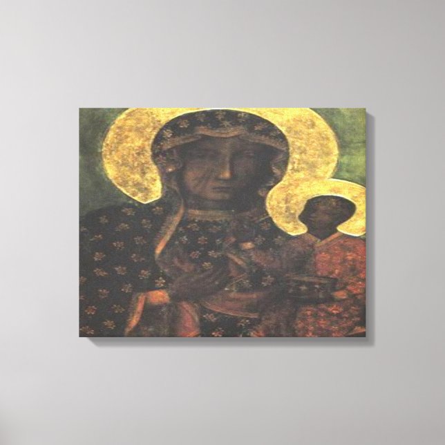Schwarze Madonna mit breznichar Leinwanddruck (Vorderseite)
