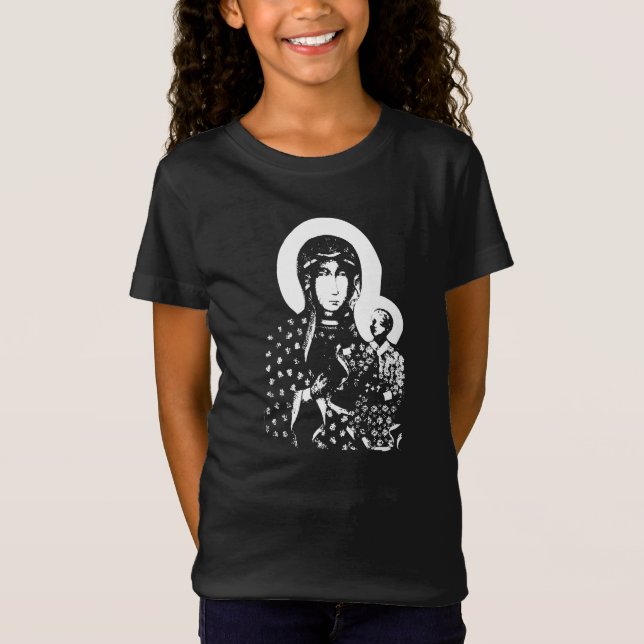 Schwarze Madonna mit Czestochowa T - Shirt (Vorderseite)