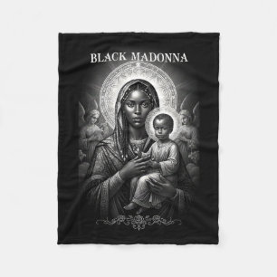 Schwarze Madonna Schwarze Mutter Und Kind Christli Fleecedecke