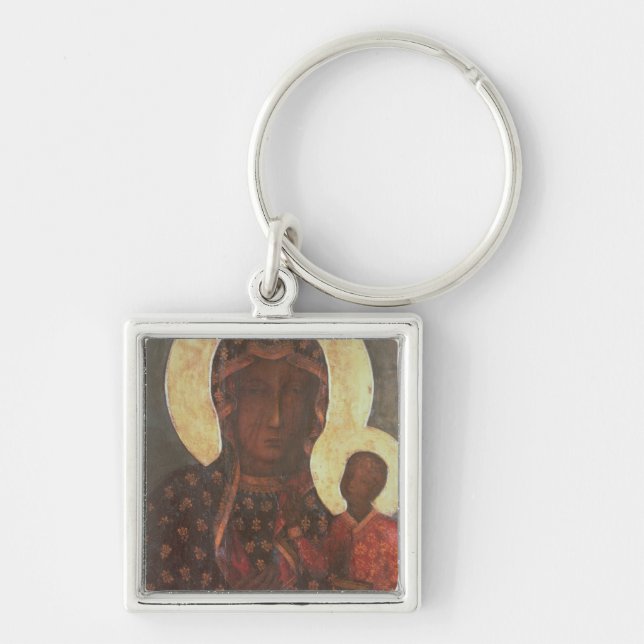 Schwarze Madonna von Jasna Gora Schlüsselanhänger (Vorne)