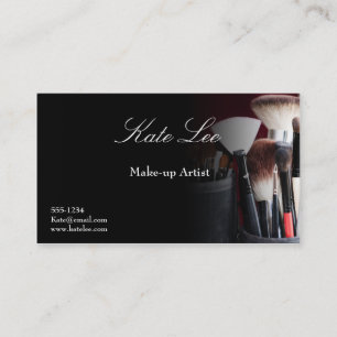 Schwarze Make-upbürste Cosmetology-Visitenkarten Visitenkarte