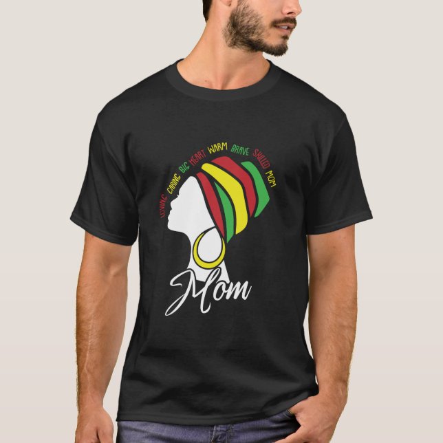 Schwarze Mama Afro Natural Hair Melanin Pride Mama T-Shirt (Vorderseite)