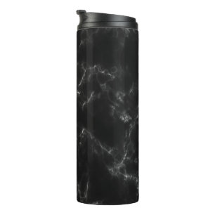 SCHWARZE MARMOR-THERMALTUMBLER THERMOSBECHER