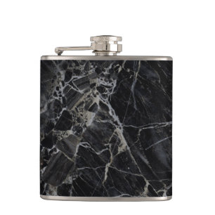Schwarze Marmorflasche Flachmann