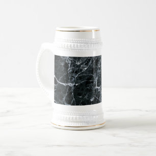 Schwarze Marmortextur Bierglas