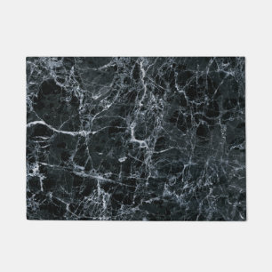 Schwarze Marmortextur Fußmatte