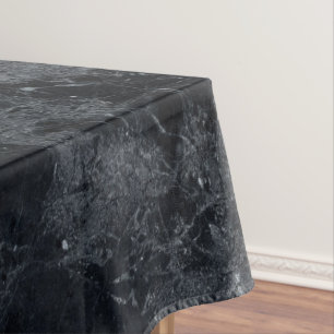 Schwarze Marmortextur Tischdecke