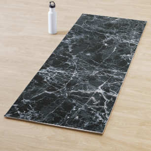 Schwarze Marmortextur Yogamatte