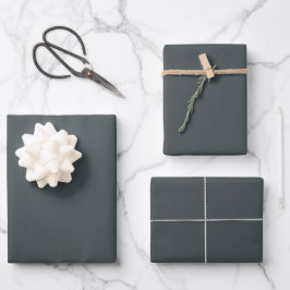 Schwarze Matte-Papierblätter im Freien Geschenkpapier Set