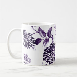 Schwarze Maulbeere lila Vintages BlumenToile No.2 Kaffeetasse